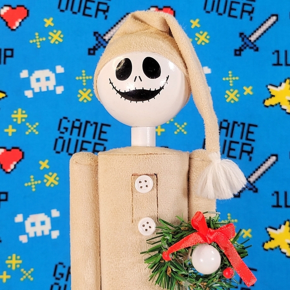 Disney Nightmare Before Christmas Pajama Jack 12" Wooden Advent Nutcracker New - Picture 9 of 10